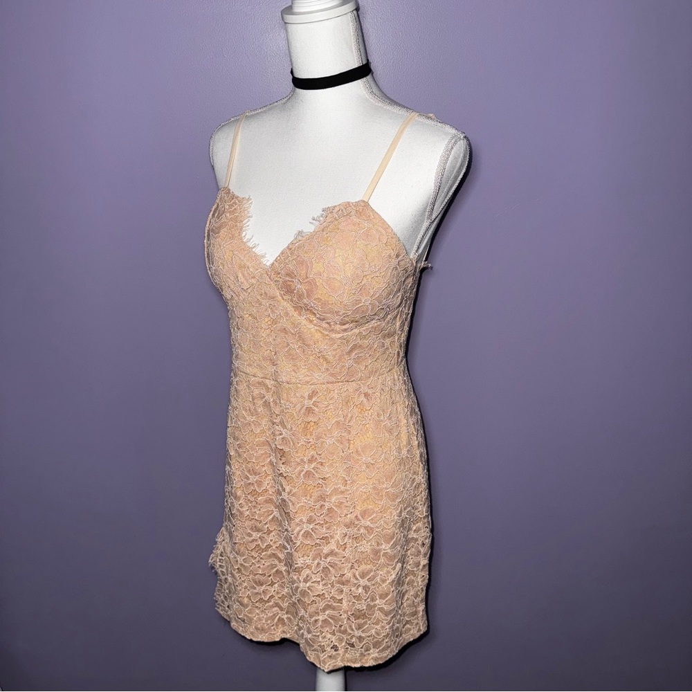 NWT Boutique Pink Lace Mini Dress